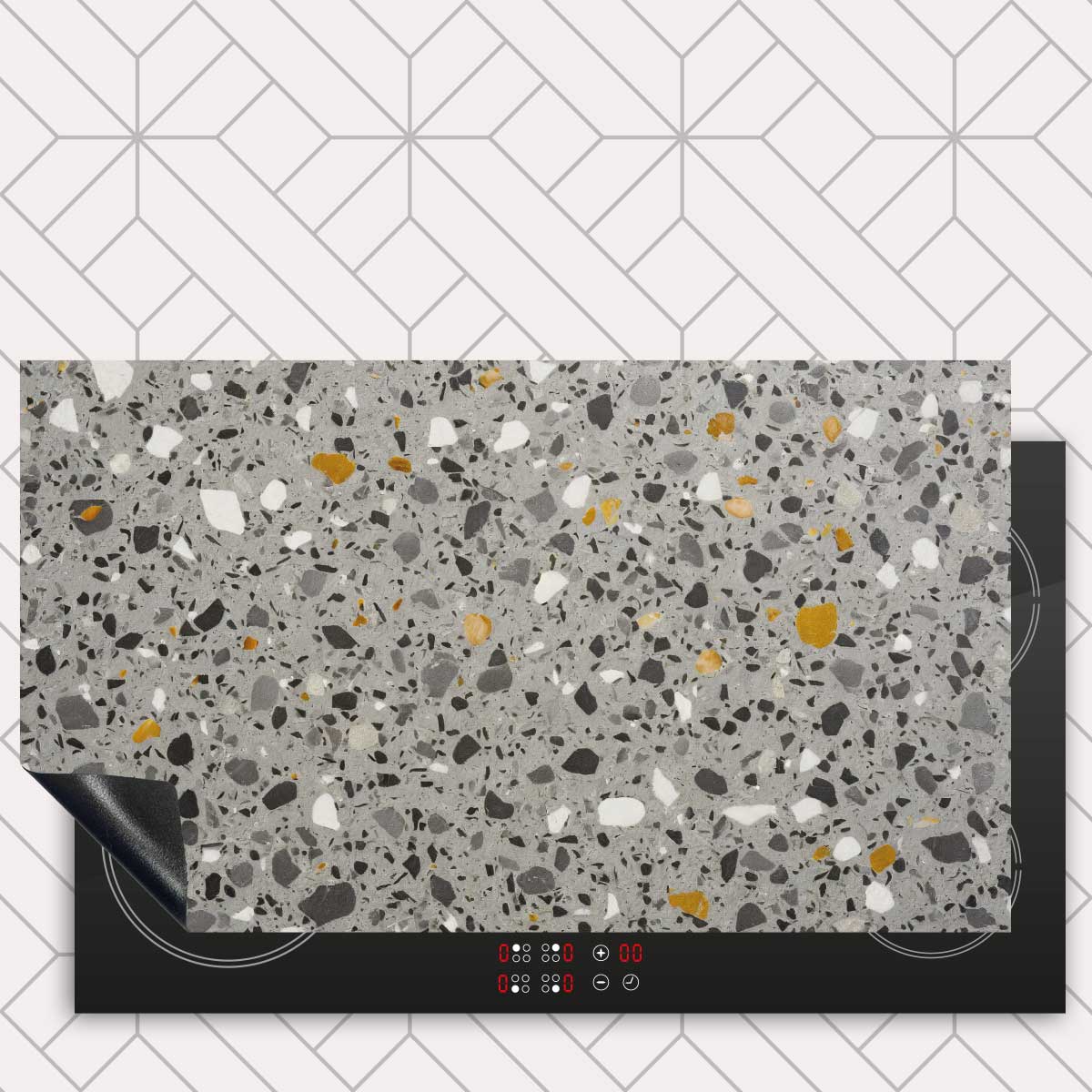 Inductie beschermer - Terrazzo Noir Deluxe