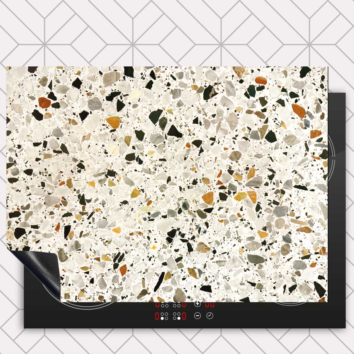 Inductie beschermer - Terrazzo Graphite Pro