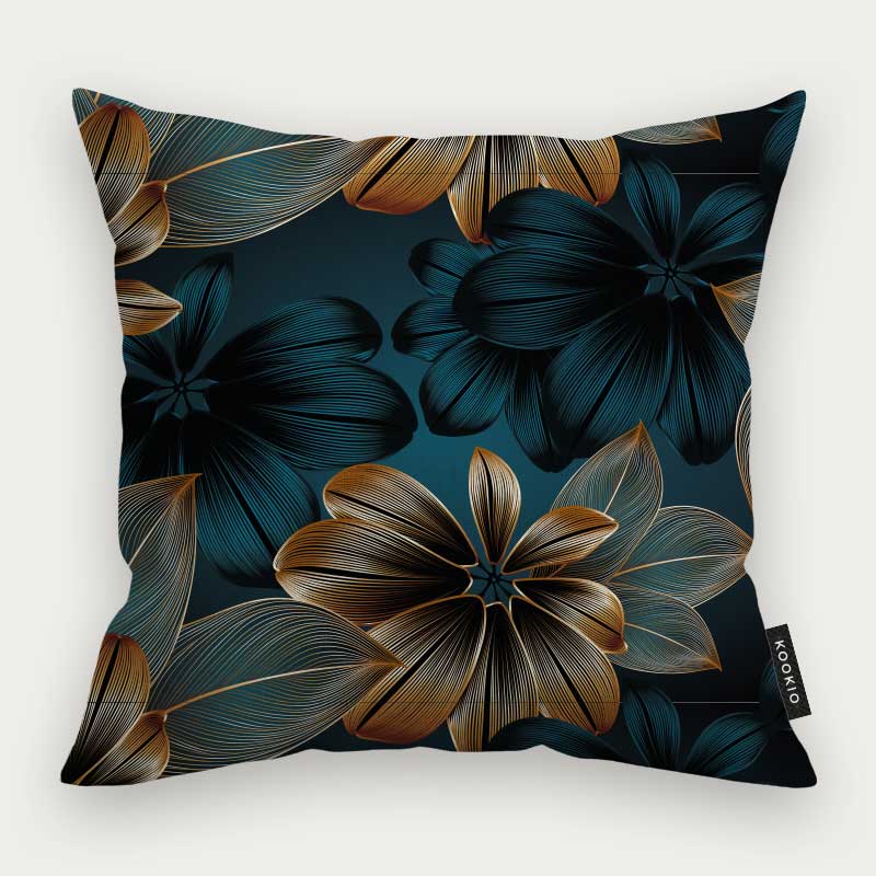 Sierkussen - Gouden bloemen