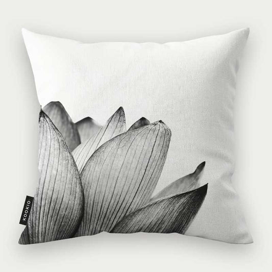 Sierkussen - Lotus in zwart-wit