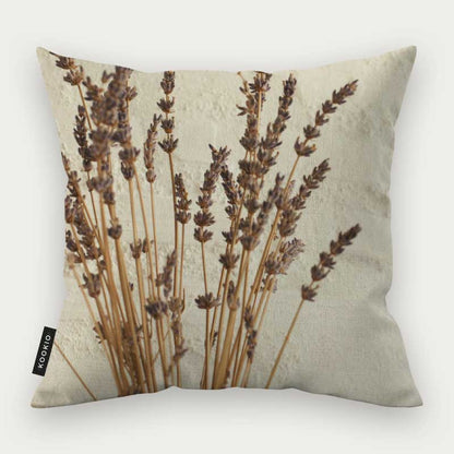 Sierkussen - Droogbloemen Rustiek Beige