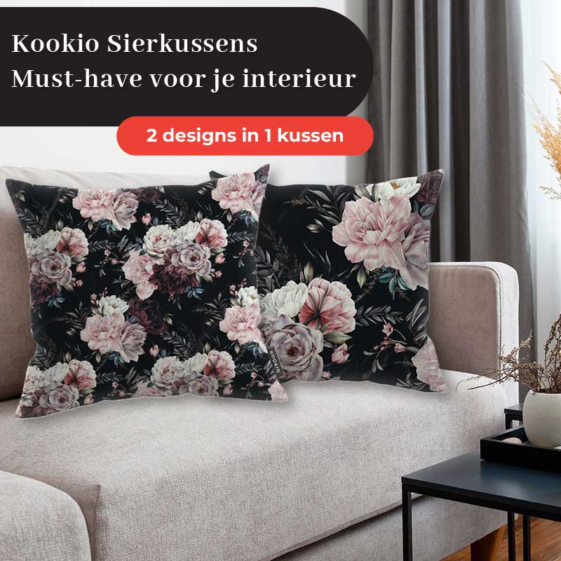 Sierkussen - Floral roze