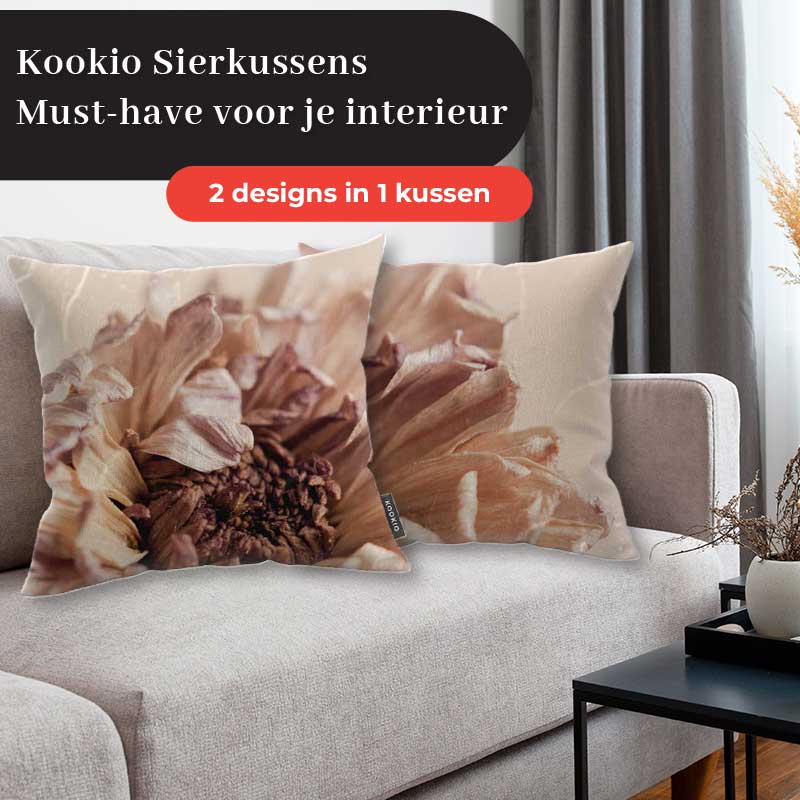 Sierkussen - Gedroogde chrysant