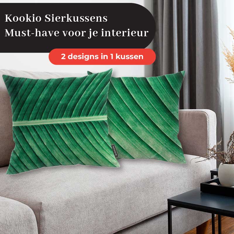 Sierkussen - Groen blad
