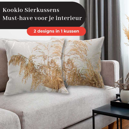 Sierkussen - Droogbloemen Calm Beige