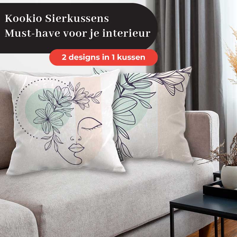 Sierkussen - Illustratie van een vrouw