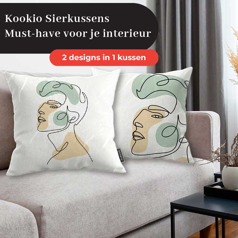 Sierkussen - Man in één lijn