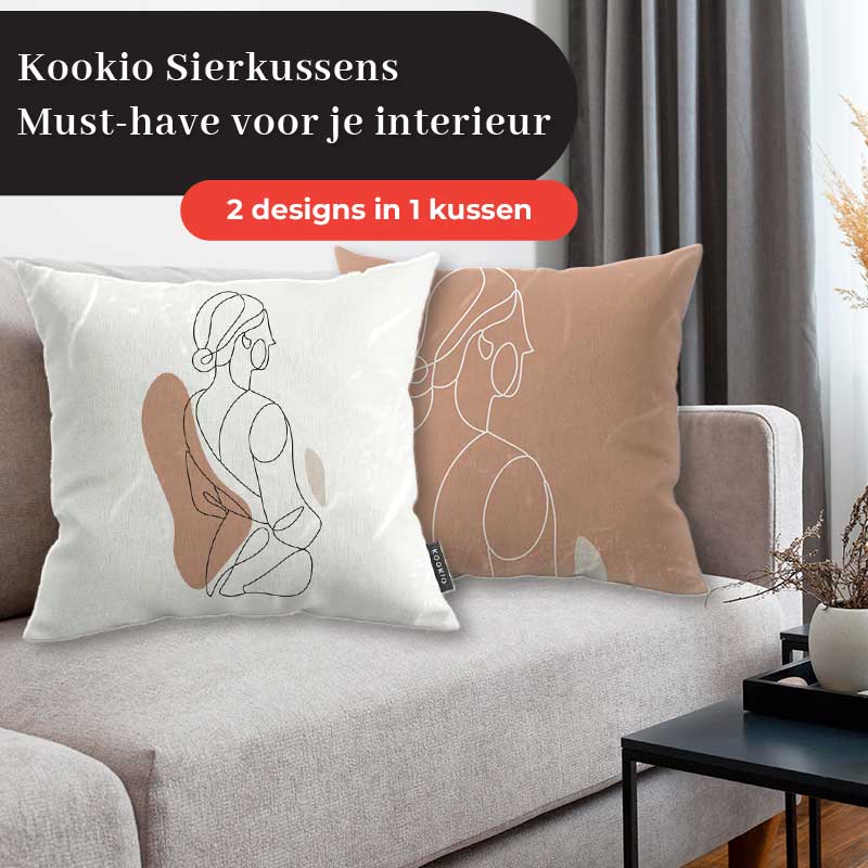 Sierkussen - Vrouw in silhouette