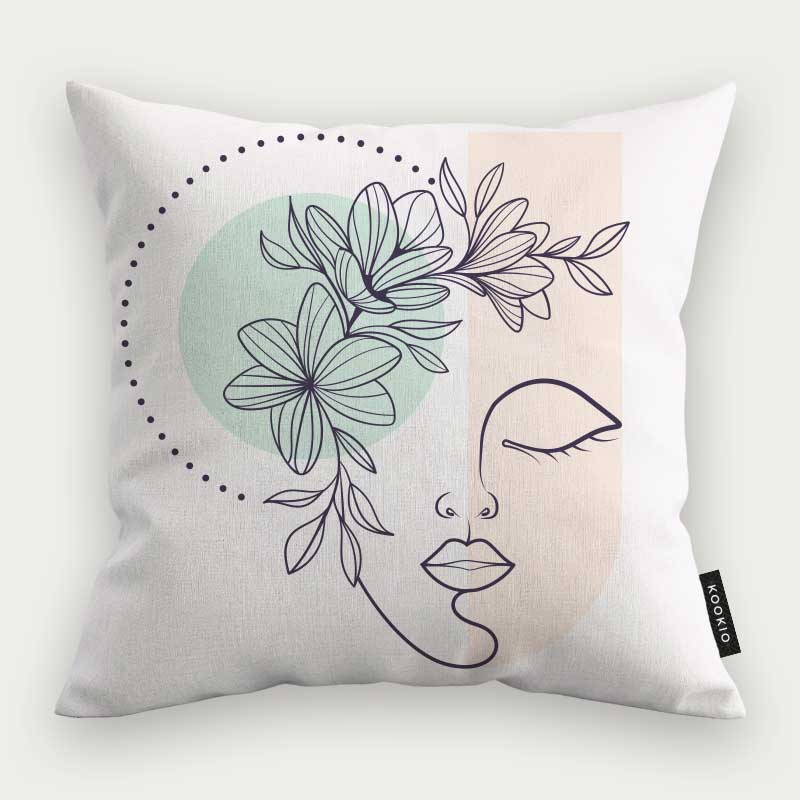 Sierkussen - Illustratie van een vrouw