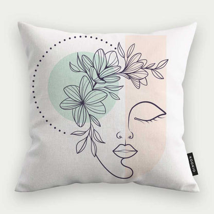 Sierkussen - Illustratie van een vrouw
