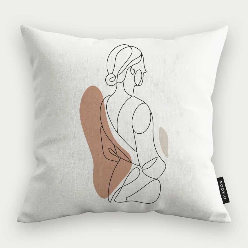 Sierkussen - Vrouw in silhouette