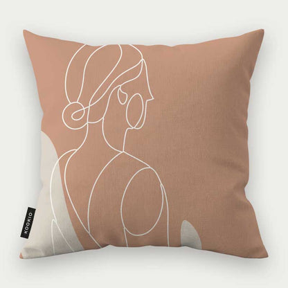 Sierkussen - Vrouw in silhouette