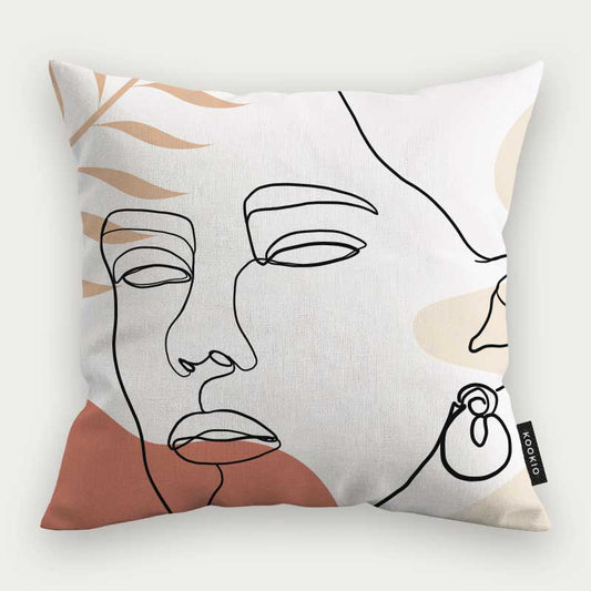Sierkussen - Vrouw met blad