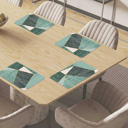 Placemat - Groene rechthoeken