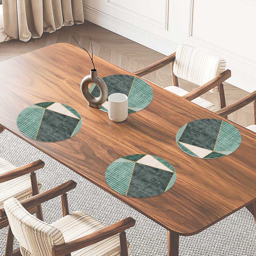 Placemat - Groene rechthoeken