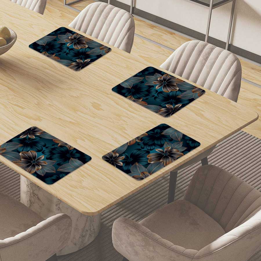 Placemat - Gouden bloemen