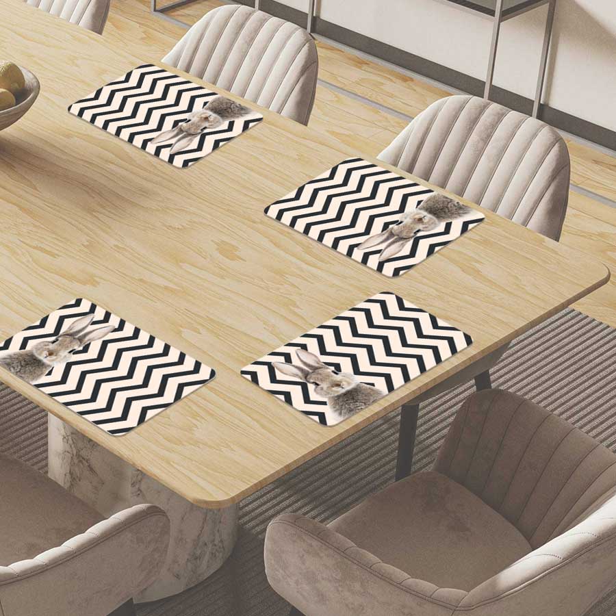 Placemat - Funny konijn zigzag