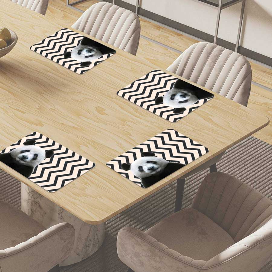 Placemat - Funny panda zigzag
