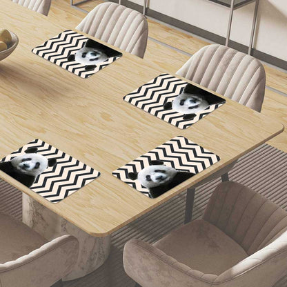 Placemat - Funny panda zigzag