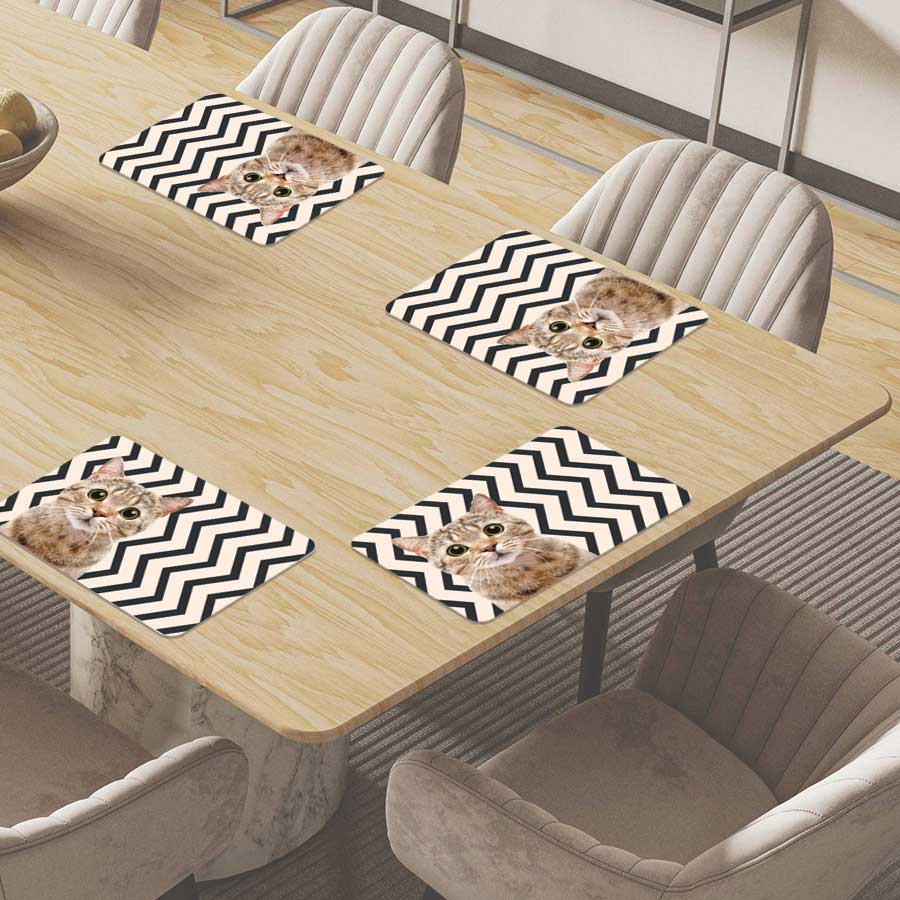 Placemat - Funny kat zigzag