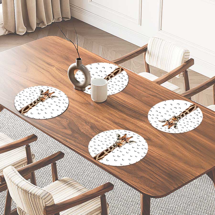 Placemat - Funny giraf fugler