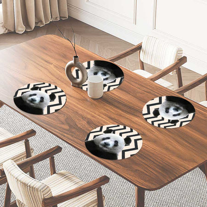 Placemat - Funny panda zigzag
