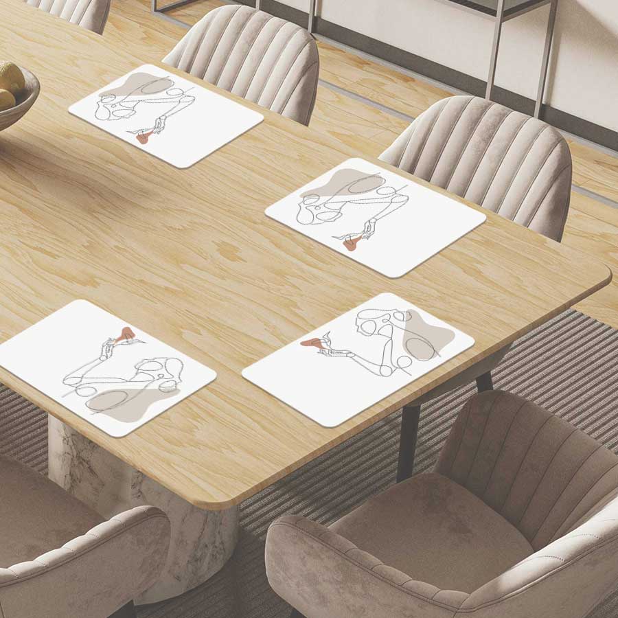 Placemat - Vrouw met vogel