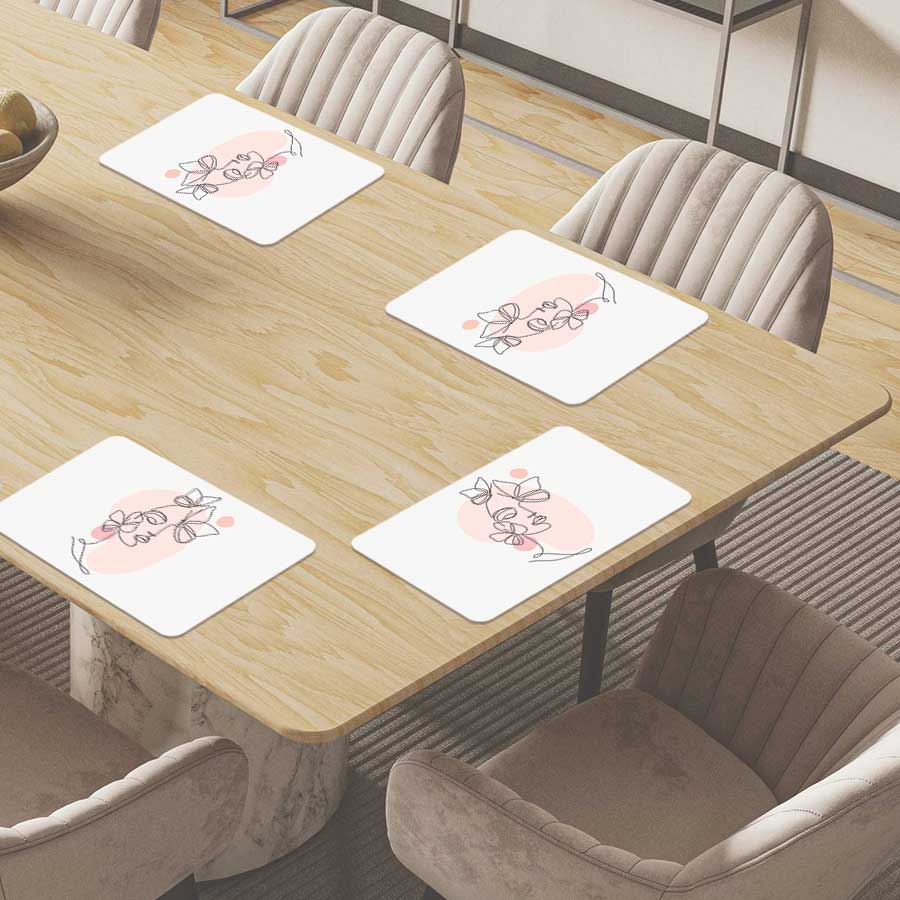 Placemat - Vrouw met vlinder