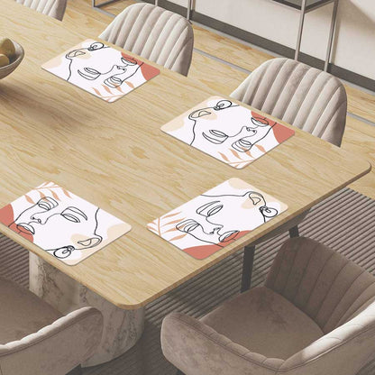 Placemat - Vrouw met blad