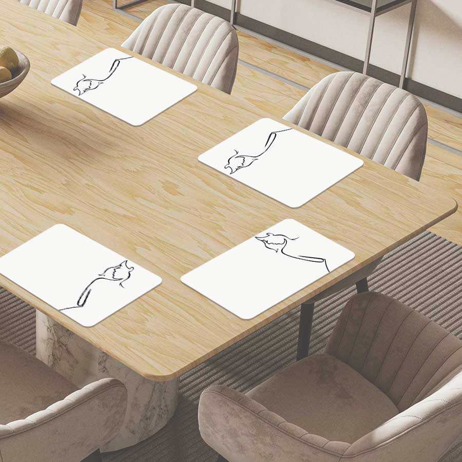 Placemat - Contour van een vrouw