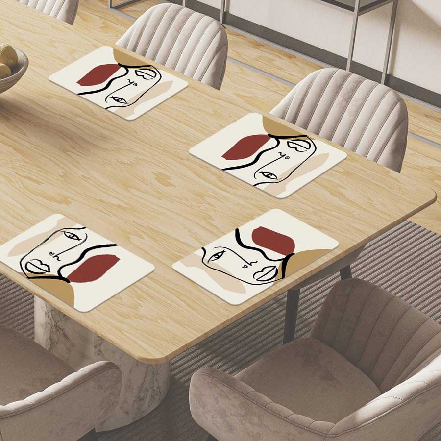 Placemat - Gezicht met hartje