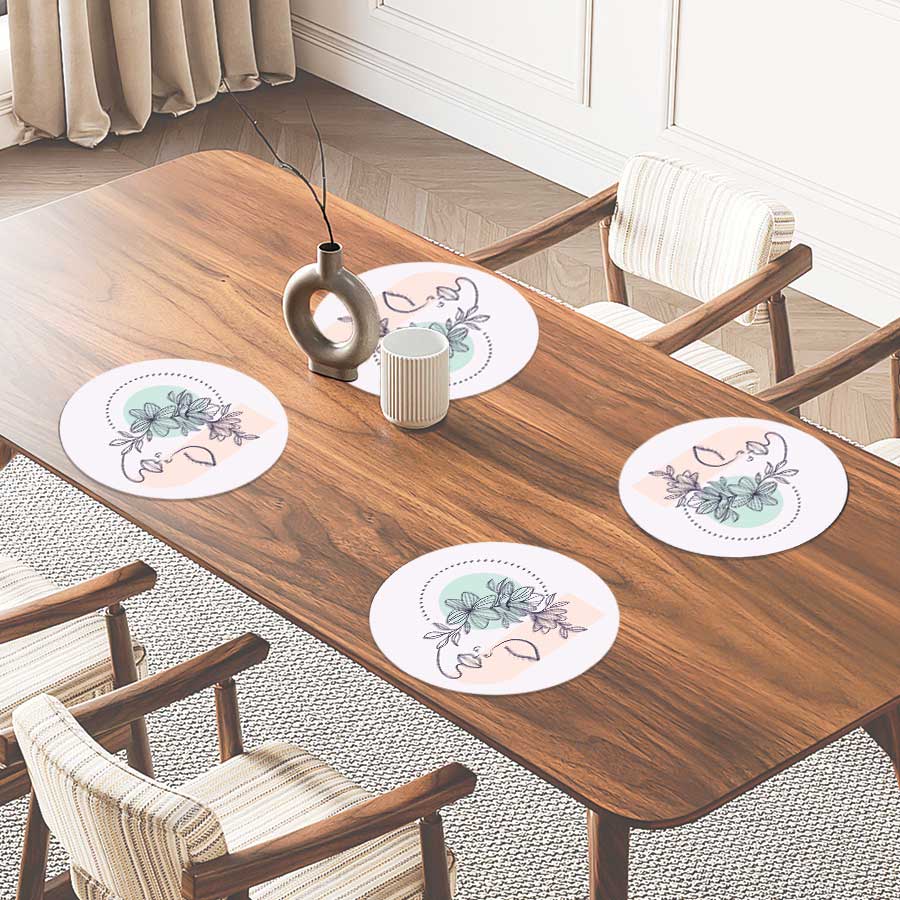 Placemat - Illustratie van een vrouw