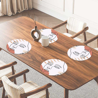 Placemat - Vrouw met blad