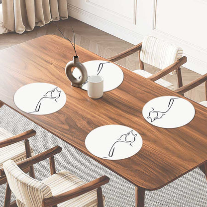 Placemat - Contour van een vrouw