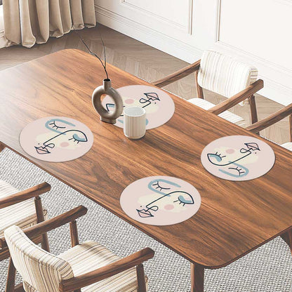 Placemat - Minimalistisch vrouwengezicht