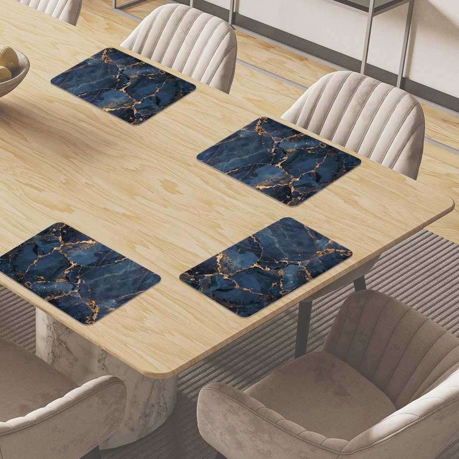 Placemat - Marmer Donker Blauw