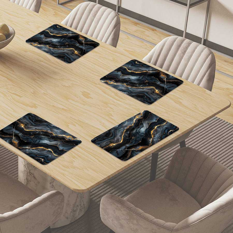 Placemat - Marmer Intens Zwart