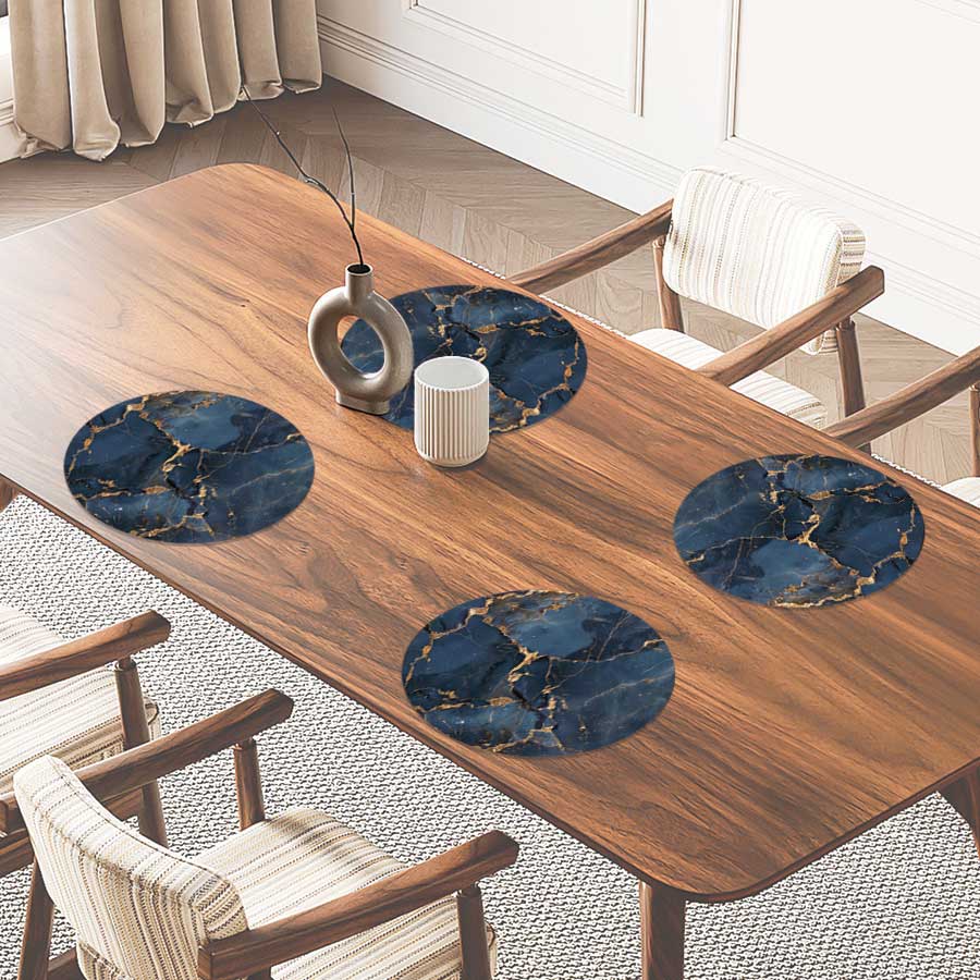 Placemat - Marmer Donker Blauw