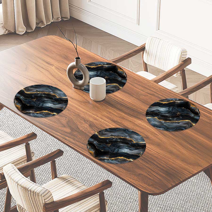Placemat - Marmer Intens Zwart