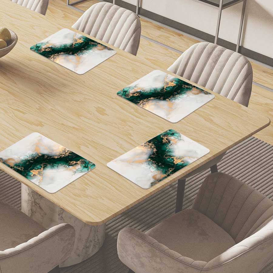Placemat - Marmer Groen-Goud