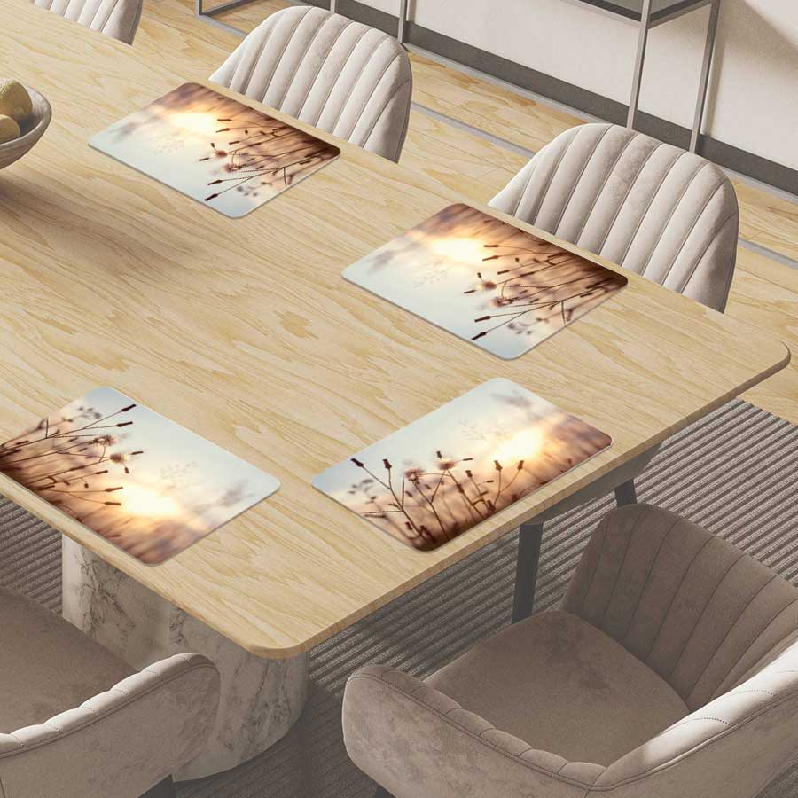 Placemat - Dandelion zonsondergang