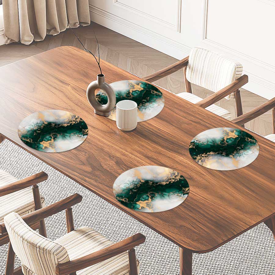 Placemat - Marmer Groen-Goud