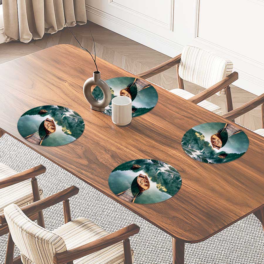 Placemat - Boten op een meer