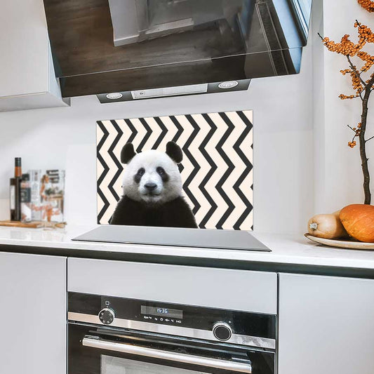 Spatscherm - Funny panda zigzag
