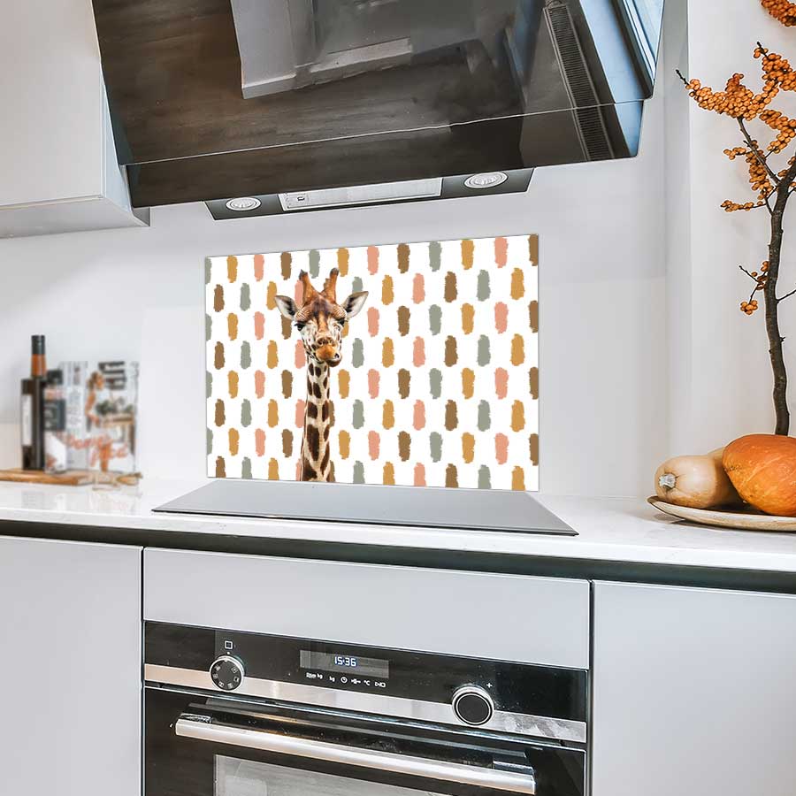 Spatscherm - Funny giraf vlekken