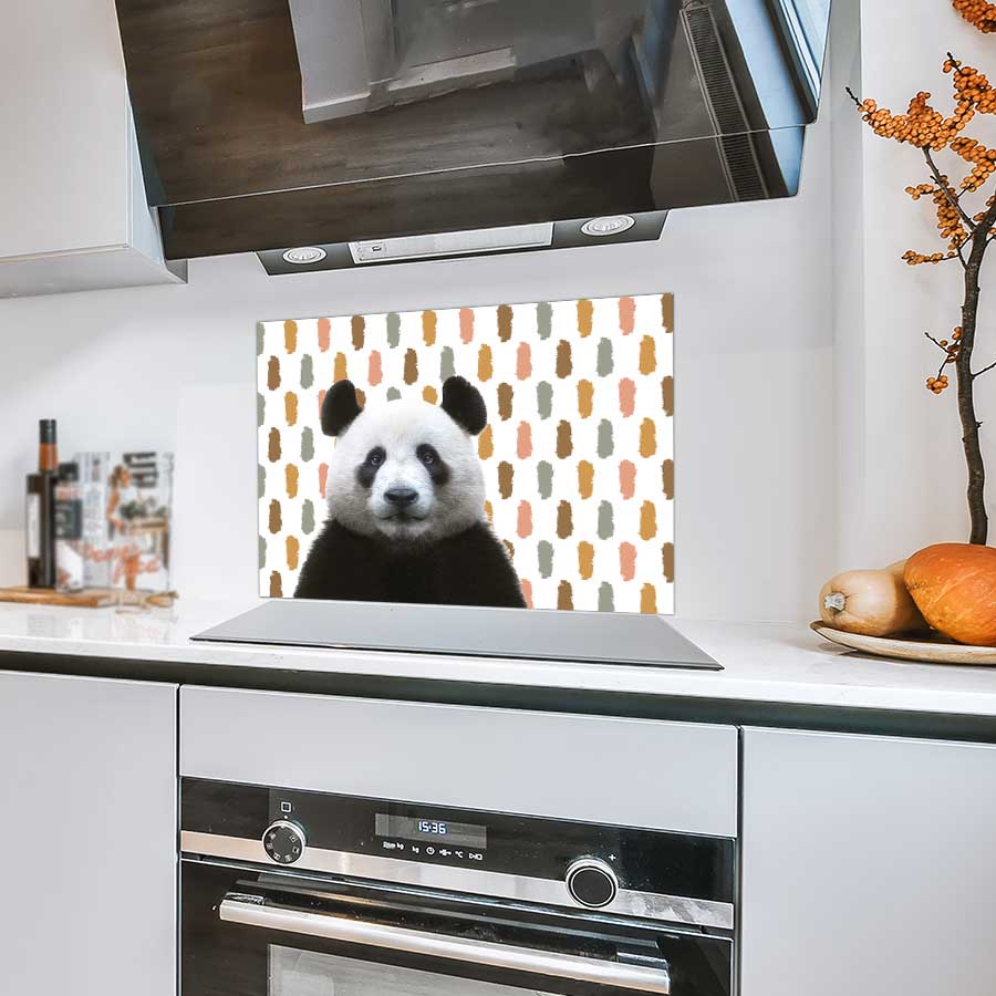 Spatscherm - Funny panda vlekken