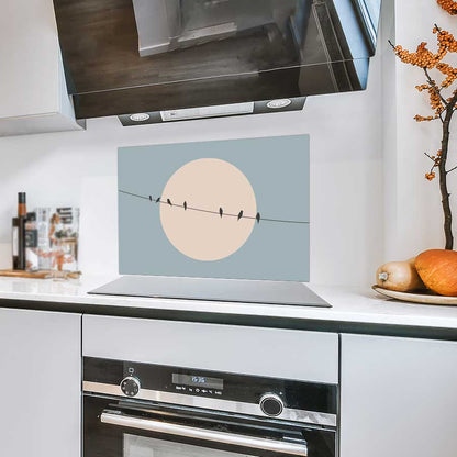 Spatscherm - Vogels op een draad