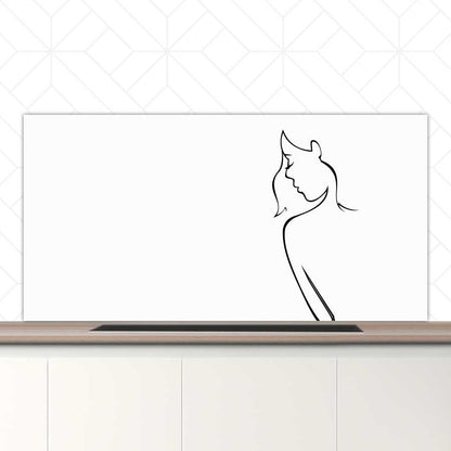 Spatscherm - Contour van een vrouw