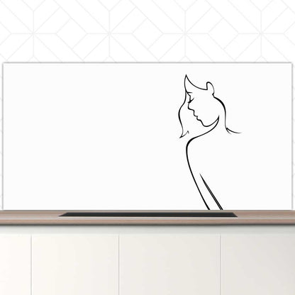 Spatscherm - Contour van een vrouw