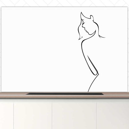 Spatscherm - Contour van een vrouw